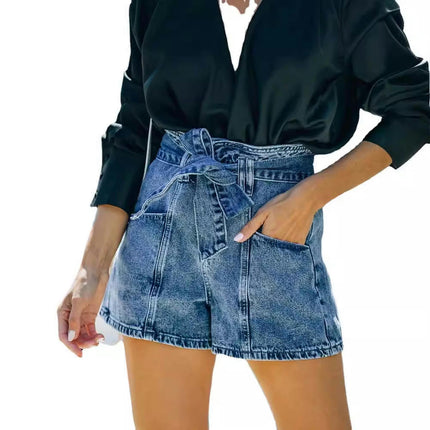 Women's High Waist Jean Shorts Casual Stretchy Denim Jeans Shorts