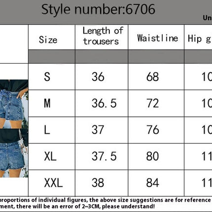 Women's High Waist Jean Shorts Casual Stretchy Denim Jeans Shorts