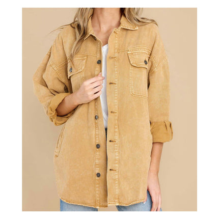 Denim Jacket for Women Button Down Casual Long Sleeve Jean Jackets