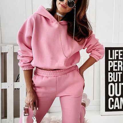 Women Hoodies Tracksuit Long Sleeve Sweatshirts Jogger Pant 2 Piece Outfits