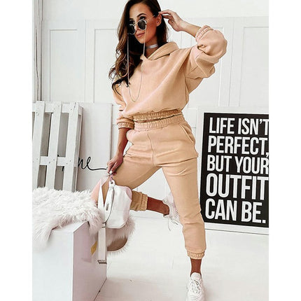 Women Hoodies Tracksuit Long Sleeve Sweatshirts Jogger Pant 2 Piece Outfits