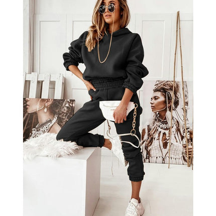 Women Hoodies Tracksuit Long Sleeve Sweatshirts Jogger Pant 2 Piece Outfits