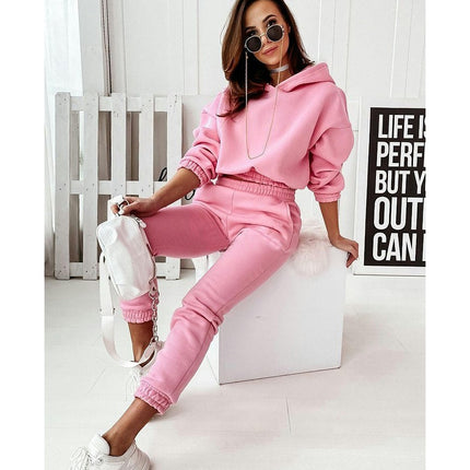 Women Hoodies Tracksuit Long Sleeve Sweatshirts Jogger Pant 2 Piece Outfits