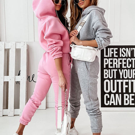 Women Hoodies Tracksuit Long Sleeve Sweatshirts Jogger Pant 2 Piece Outfits