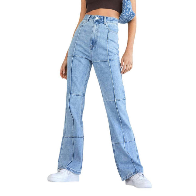 High Waisted Jeans for Women Trendy Baggy Straight Leg Denim Jeans