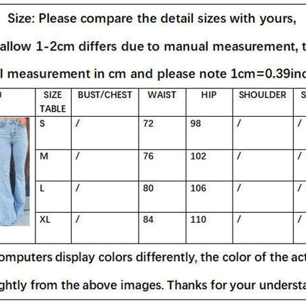 Bell Bottom Jeans for Women High Waisted Classic Flared Denim Pants-A2