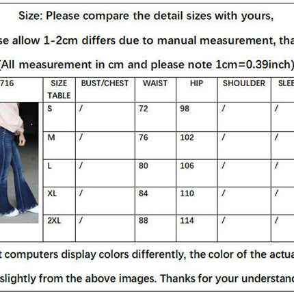 High Waisted Bell Bottom Jeans for Women Raw hem Flared Jean Pants