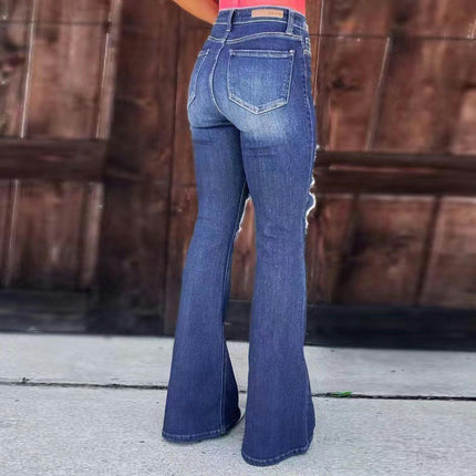 Bell Bottom Jeans for Women Ripped High Waisted Flare Denim Pants