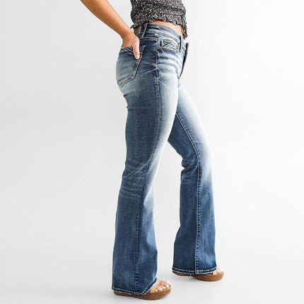 Flare Jeans for Women High Waisted Stretch Slimming Bell Bottoms Jeans