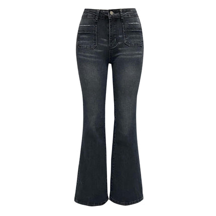 Women's High Waisted Bell Bottoms Jeans Skinny Stretch Flared Denim Pants