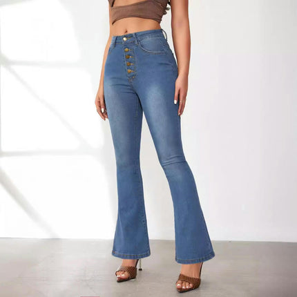 Flare Jeans for Women High Waist Stretch Bell Bottom Denim Pants