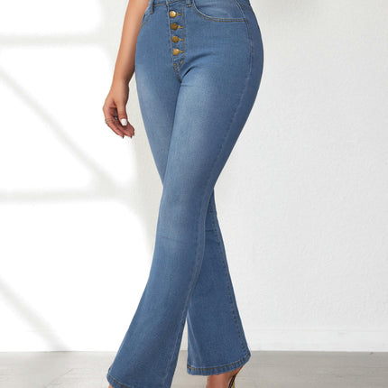 Flare Jeans for Women High Waist Stretch Bell Bottom Denim Pants