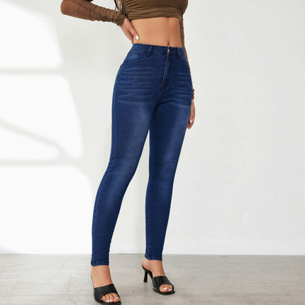 Women's Casual Stretch Jeans Skinny Trendy High Waist Denim Pants