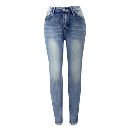 Women's Classic Skinny Jean High Waisted Stretch Slim Fit Denim Pants