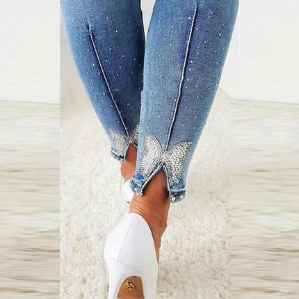 Women's Classic Skinny Jean High Waisted Stretch Slim Fit Denim Pants