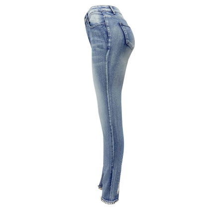 Women's Classic Skinny Jean High Waisted Stretch Slim Fit Denim Pants