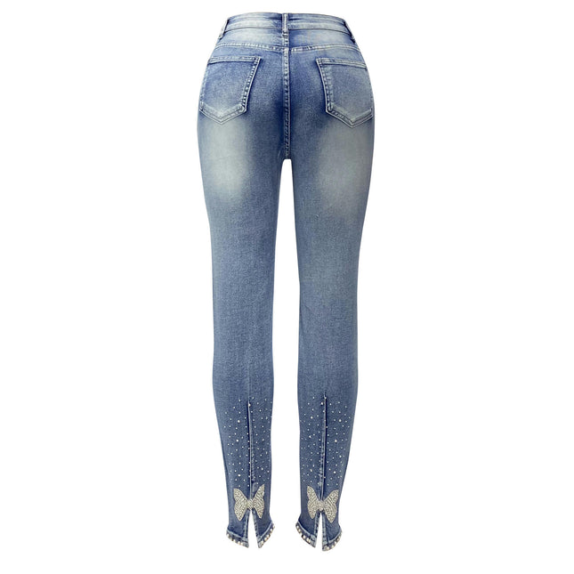 Women's Classic Skinny Jean High Waisted Stretch Slim Fit Denim Pants