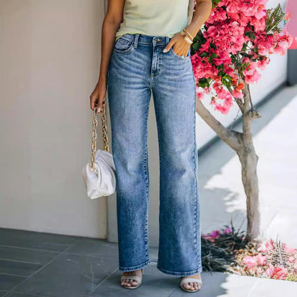 Trendy Baggy Jeans for Women High Waisted Wide Leg Denim Pants