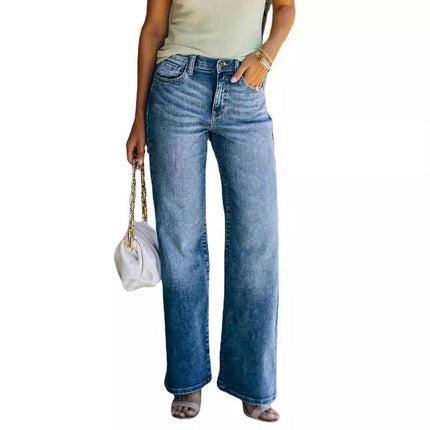 Trendy Baggy Jeans for Women High Waisted Wide Leg Denim Pants