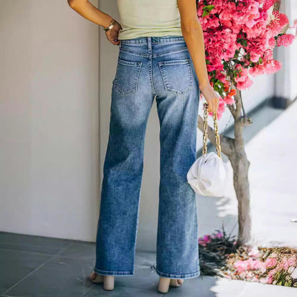 Trendy Baggy Jeans for Women High Waisted Wide Leg Denim Pants