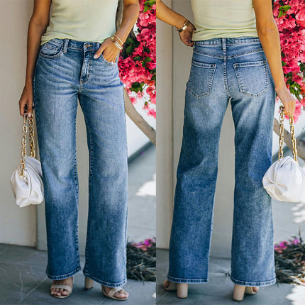 Trendy Baggy Jeans for Women High Waisted Wide Leg Denim Pants