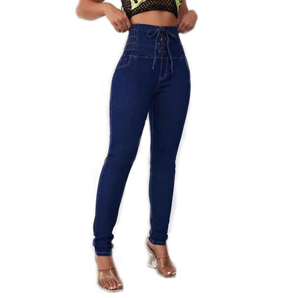 Women's High Waist Skinny Stretch Jeans Shaping Butt Lifting Denim Pants