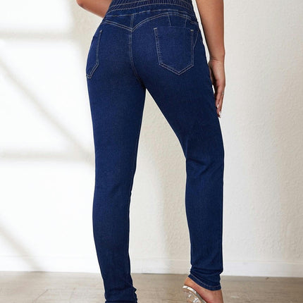 Women's High Waist Skinny Stretch Jeans Shaping Butt Lifting Denim Pants