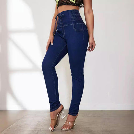 Women's High Waist Skinny Stretch Jeans Shaping Butt Lifting Denim Pants