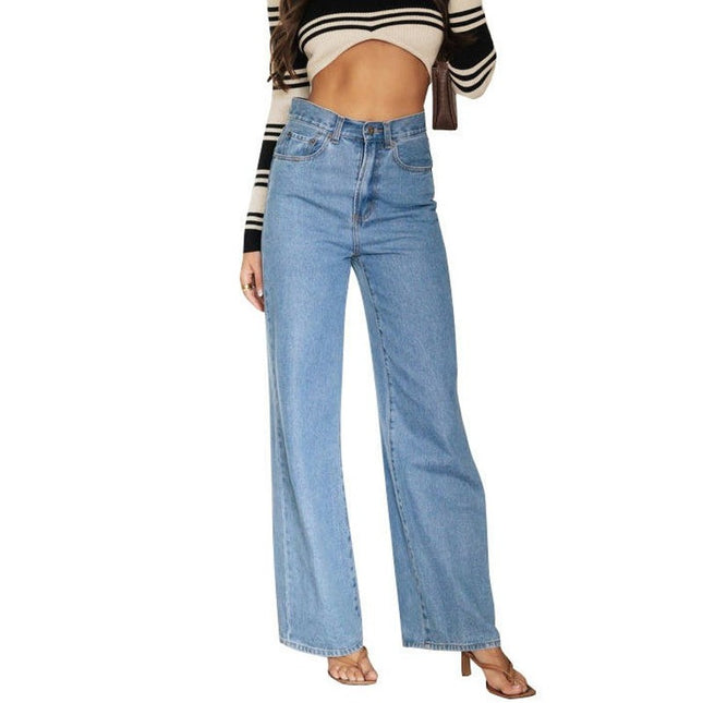 Straight Wide Leg Jeans for Women High Waisted Loose Casual Denim Pants