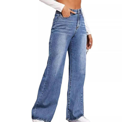 Women's High Waisted Wide Leg Jeans Baggy Casual Denim Pants