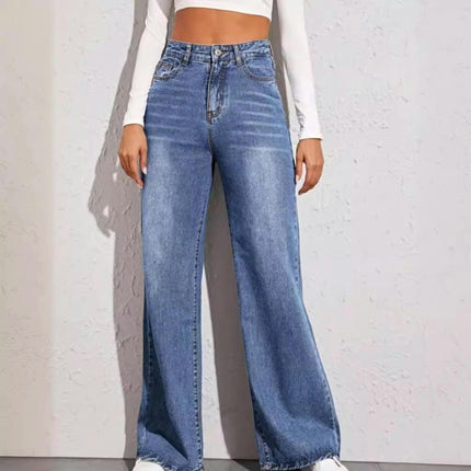 Women's High Waisted Wide Leg Jeans Baggy Casual Denim Pants