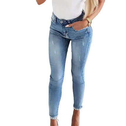 Women's High Waisted Jeans Casual Skinny Stretch Pencil Denim Pants