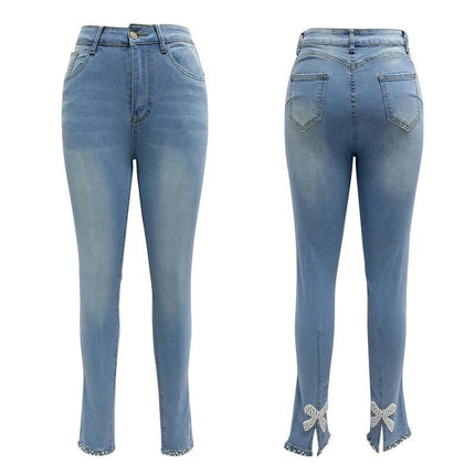 Women's High Waisted Jeans Casual Skinny Stretch Pencil Denim Pants