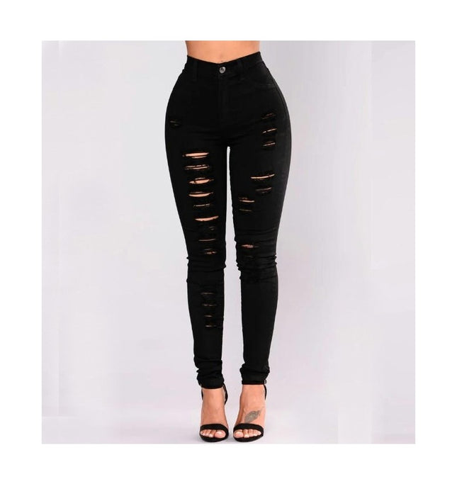 Skinny Ripped Jeans for Women High Waisted Stretch Slim Fit Distressed Denim Pants-A2