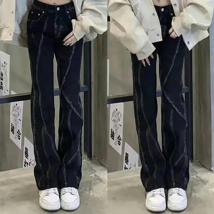 Baggy Jeans for Women High Waisted Straight Leg Casual Denim Pants