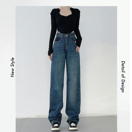 Straight Leg Jeans for Women High Waisted Jean Baggy Pants