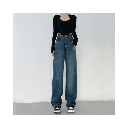 Straight Leg Jeans for Women High Waisted Jean Baggy Pants