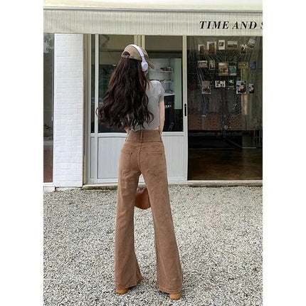 Women's High Waisted Bell Bottom Jeans Wide Leg Flared Denim Pants