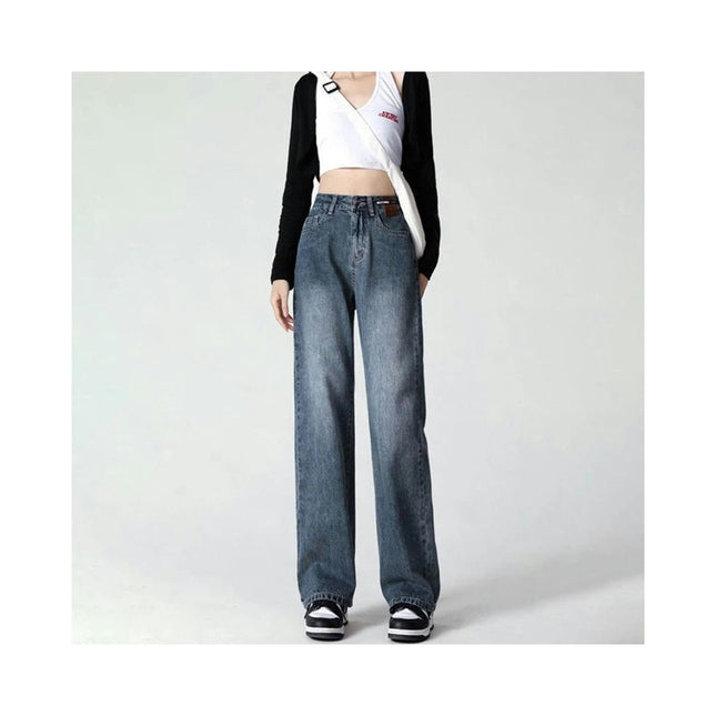 Baggy Jeans for Women High Waisted Straight Leg Boyfriend Denim Pants