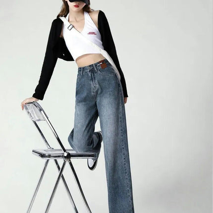 Baggy Jeans for Women High Waisted Straight Leg Boyfriend Denim Pants