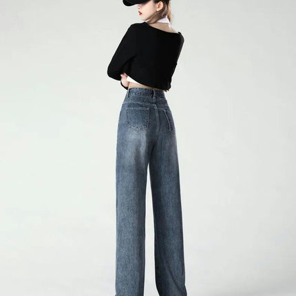 Baggy Jeans for Women High Waisted Straight Leg Boyfriend Denim Pants