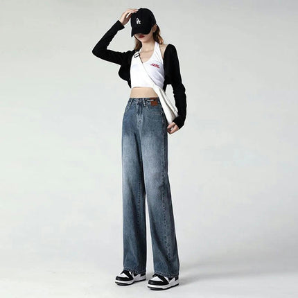 Baggy Jeans for Women High Waisted Straight Leg Boyfriend Denim Pants