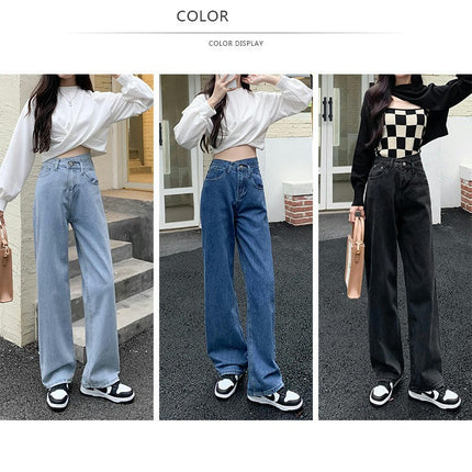 Straight Leg Jeans for Women High Waisted Wide Leg Loose Boyfried Denim Pants