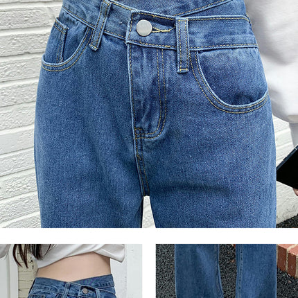 Straight Leg Jeans for Women High Waisted Wide Leg Loose Boyfried Denim Pants