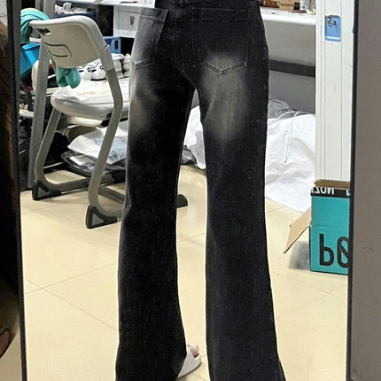 Women Wide Leg Jeans High Waist Straight Baggy Boyfriends Denim Pants