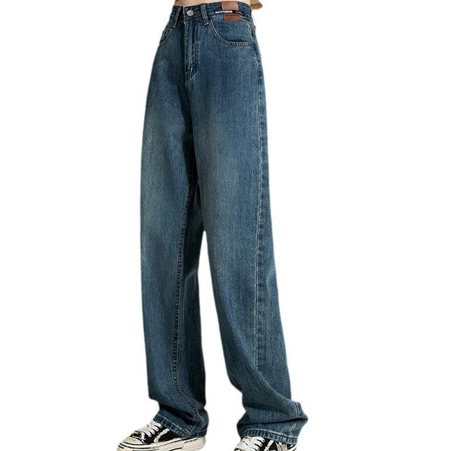 Women's Wide Leg Loose Jeans High Waisted Straight Baggy Denim Pants