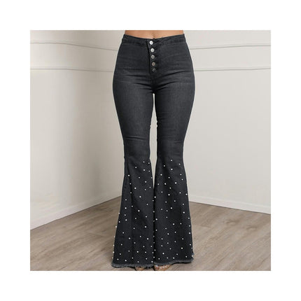 Skinny Bell Bottom Jeans for Women High Waisted Flared Denim Pants