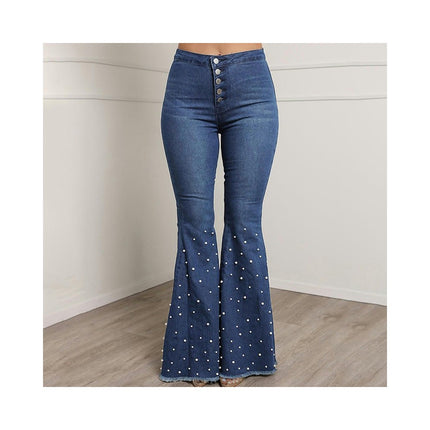 Skinny Bell Bottom Jeans for Women High Waisted Flared Denim Pants