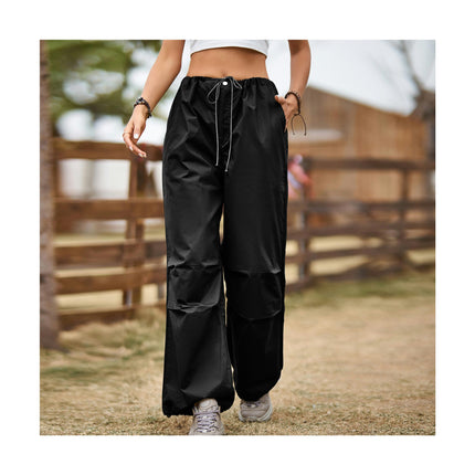 Women Baggy Parachute Pants Casual Cargo Pant Loose Multiple Pockets Jogger