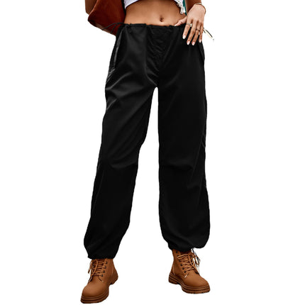 Cargo Pants for Women Baggy Parachute Pants with Pockets Loose Drawstring Casual Pants